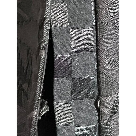 Chicos Floral Retro Jacket L Black Old Money Classic Preppy Chic Neutral Festive - Picture 8 of 13